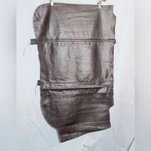 Dark Brown Leather Heavy Upholstery Hide Remnant Approx 36x21